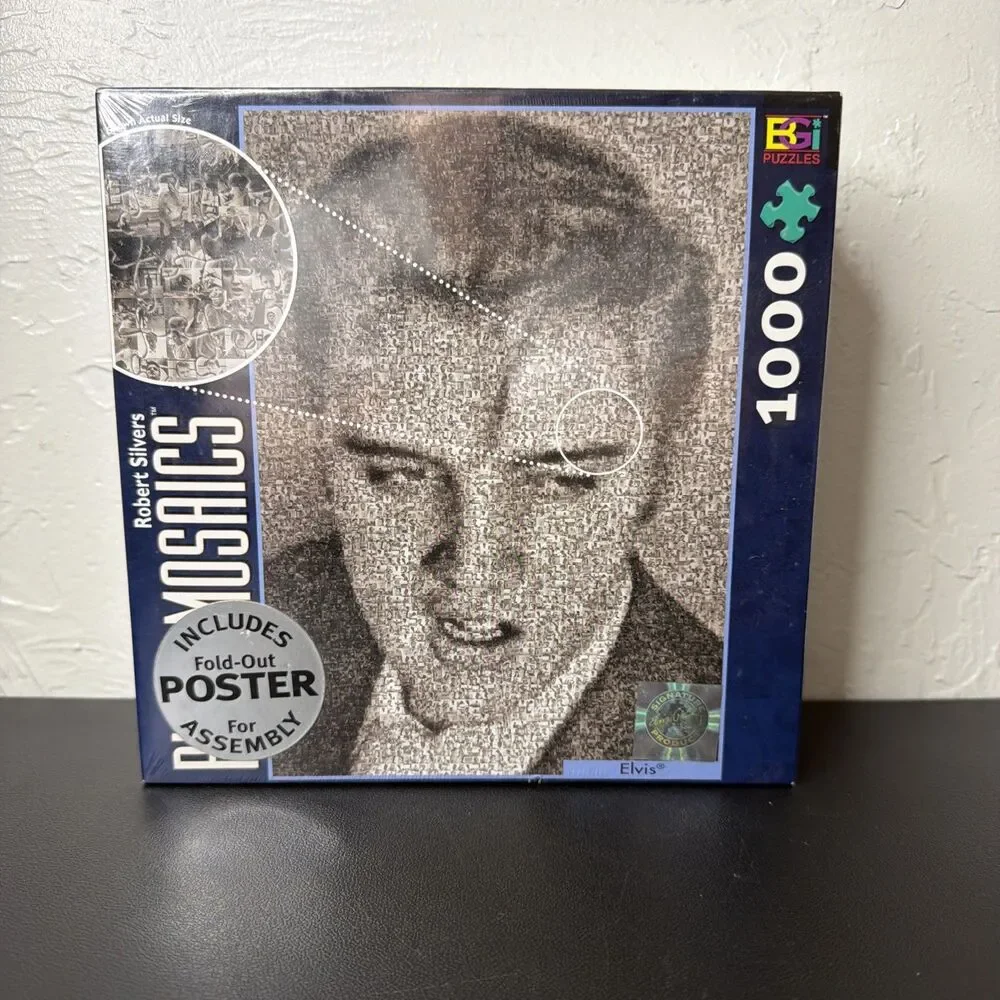 Elvis Presley Portrait Jigsaw Puzzle - Photomosaic -Sealed - Free Shipping